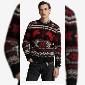 NWT! Polo Ralph Lauren Polar Bear Fair Isle wool Sweater